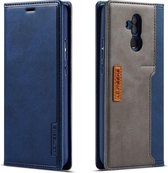 Voor Huawei Mate 20 Lite LC.IMEEKE LC-001-serie PU + TPU kleuraanpassing frosted horizontale flip lederen tas met houder en kaartsleuf (blauw)