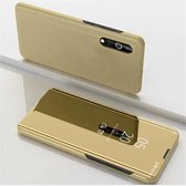 Voor Geschikt voor Xiaomi mi 9 lite galvaniseren spiegel horizontale flip lederen tas, met houder (goud)