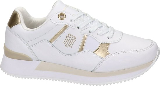 Tommy Hilfiger dames dad sneaker - Wit - Maat 38 | bol