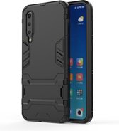 Shockproof PC + TPU Case voor Geschikt voor Xiaomi Mi 9 SE, met houder (zwart)