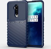 Voor OnePlus 7T Pro Thunderbolt Shockproof TPU Soft Case (Donkerblauw)