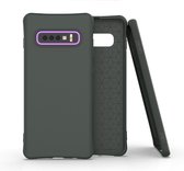Voor Galaxy S10 Plus effen kleur TPU Slim schokbestendige beschermhoes (donkergroen)