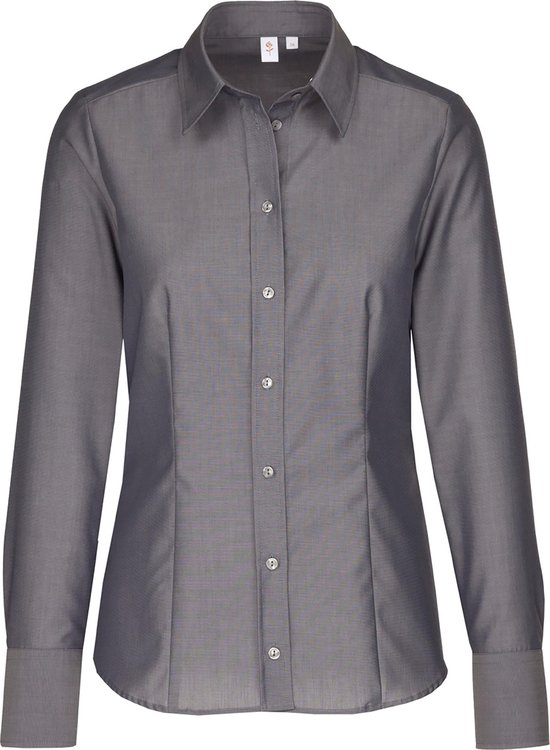 Seidensticker dames blouse regular fit - grijs - Maat: