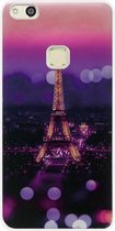 ADEL Siliconen Back Cover Softcase Hoesje Geschikt voor Huawei P10 Lite - Parijs Eiffeltoren