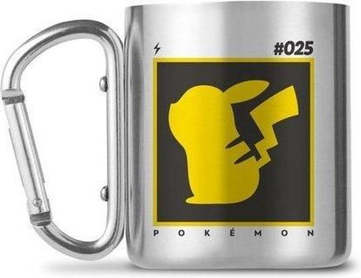 Goedkoopste Funko Pokémon Pikachu 025 Carabiner Beker - 240 ml - RVS