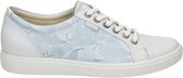 Ecco Soft 7 dames sneaker - Wit blauw - Maat 35