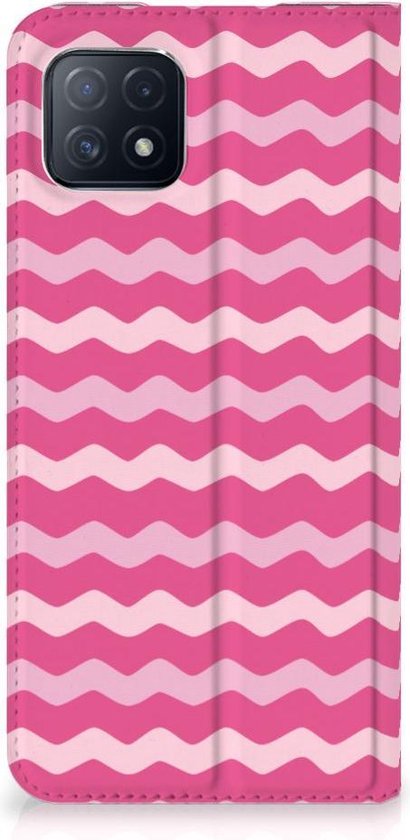 Conception de OPPO de téléphone portable OPPO A73 5G Photo Sleeve Waves Pink