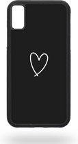 Heart in black Telefoonhoesje - Apple iPhone X / XS