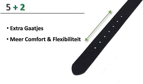Fana Belts Jeans Ceinture 4 cm de large Zwart - Boucle foncée - Cuir souple - Riem en Cuir - Ceinture pantalon - Taille: 100 cm - Longueur totale: 115 cm - Cuir de vache - Cadeau pour homme