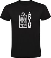Amsterdam Heren t-shirt | grachtenpand | mokum | 020 | hoofdstad | zwart
