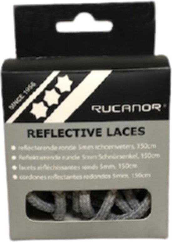 Lacets réfléchissants Rucanor - Grijs - 5mm x 1500mm | bol.com