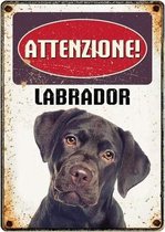 Plenty Gifts Waakbord Labrador 21 X 14,8 Cm Staal Bruin (it)