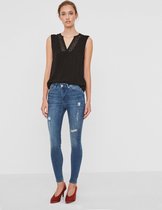 Vero Moda VMSEVEN NW SS JEANS - Medium Blue DNM Blue