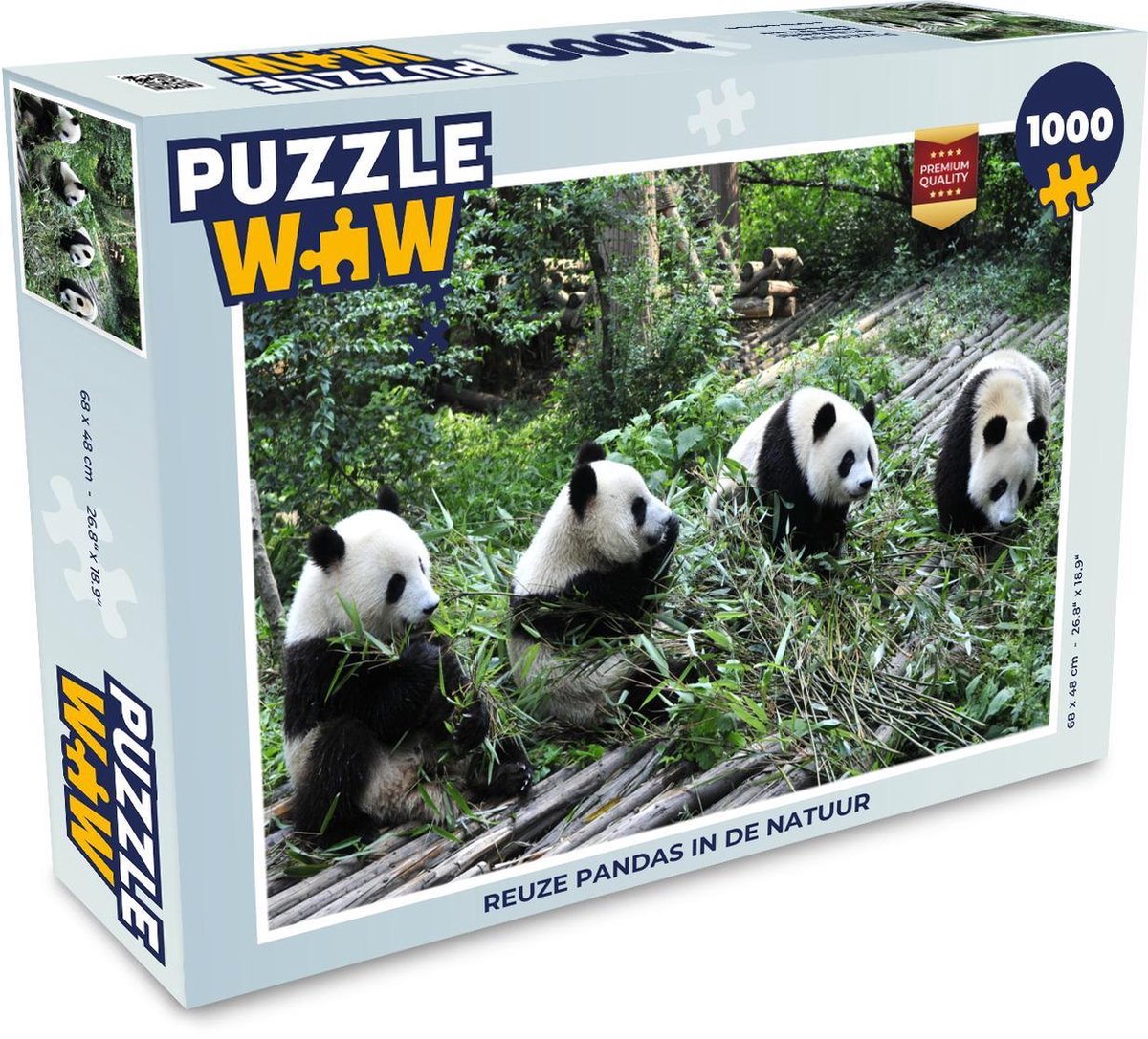Puzzel 1000 stukjes volwassenen Panda 1000 stukjes - Reuze pandas in de  natuur -... | bol.com