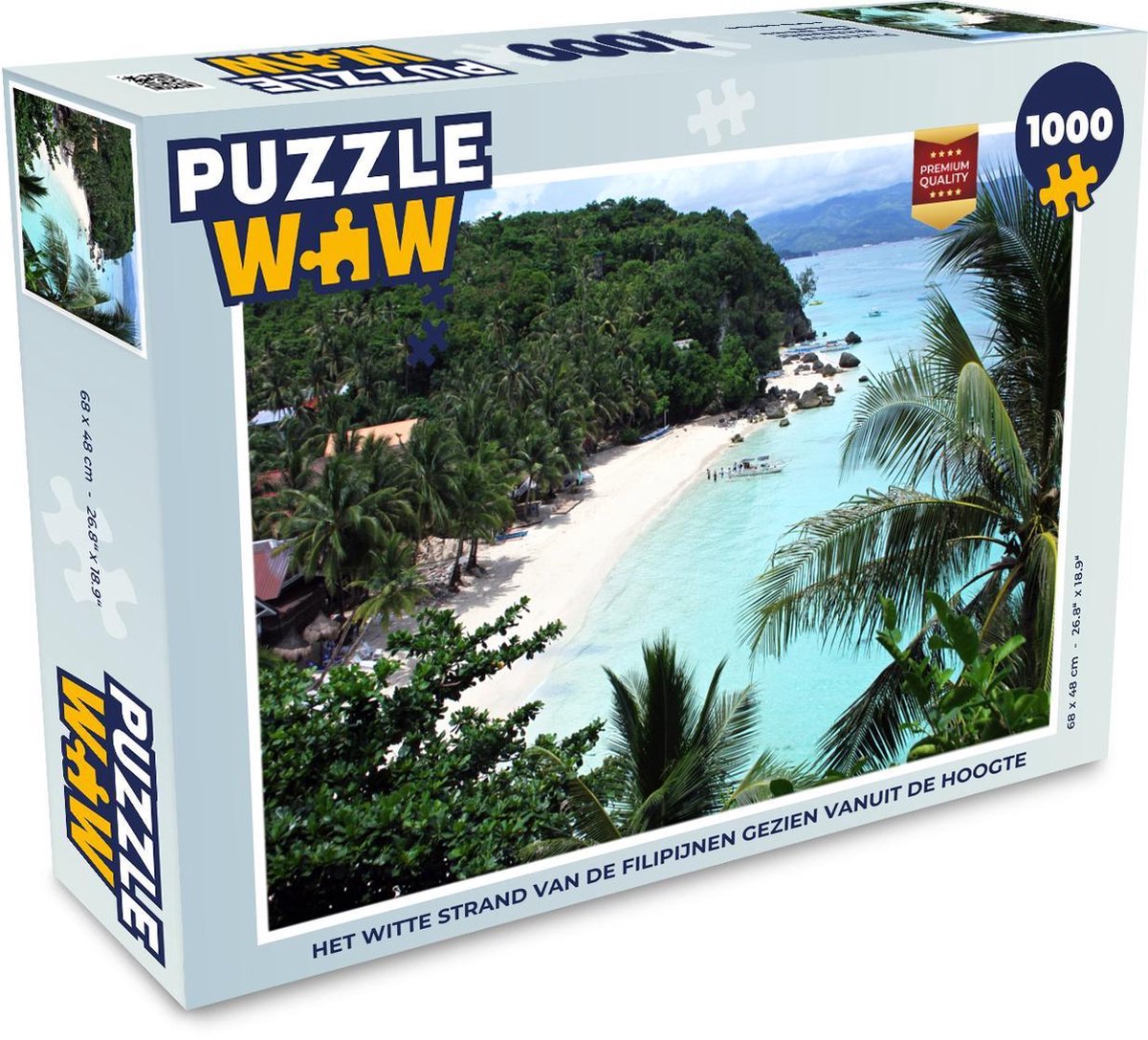 Afbeelding van product Puzzel 1000 stukjes volwassenen Filipijnen 1000 stukjes - Het witte strand van de Filipijnen gezien vanuit de hoogte - PuzzleWow heeft +100000 puzzels