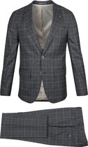 Suitable Prestige Kostuum Ruiten Grijs - maat 52