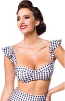 Belsira Bikinitop -3XL- Vintage Zwart/Wit