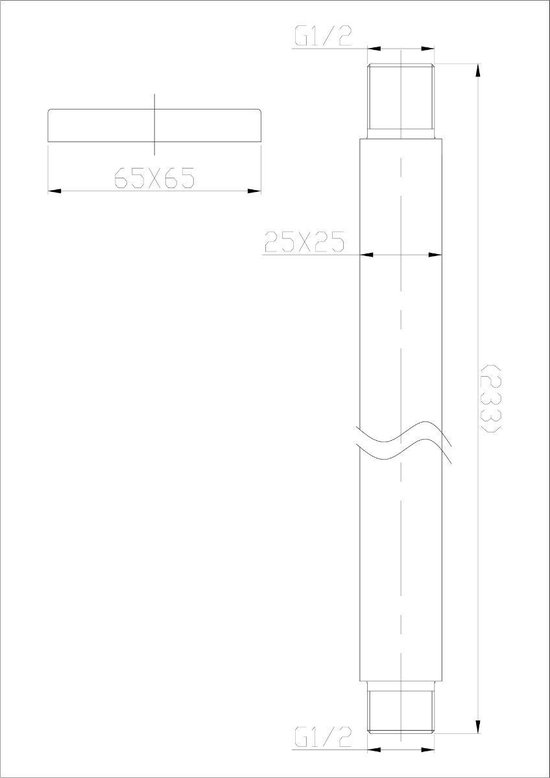 Wiesbaden Rombo Plafond Douchearm 20 cm. - RVS - Wiesbaden