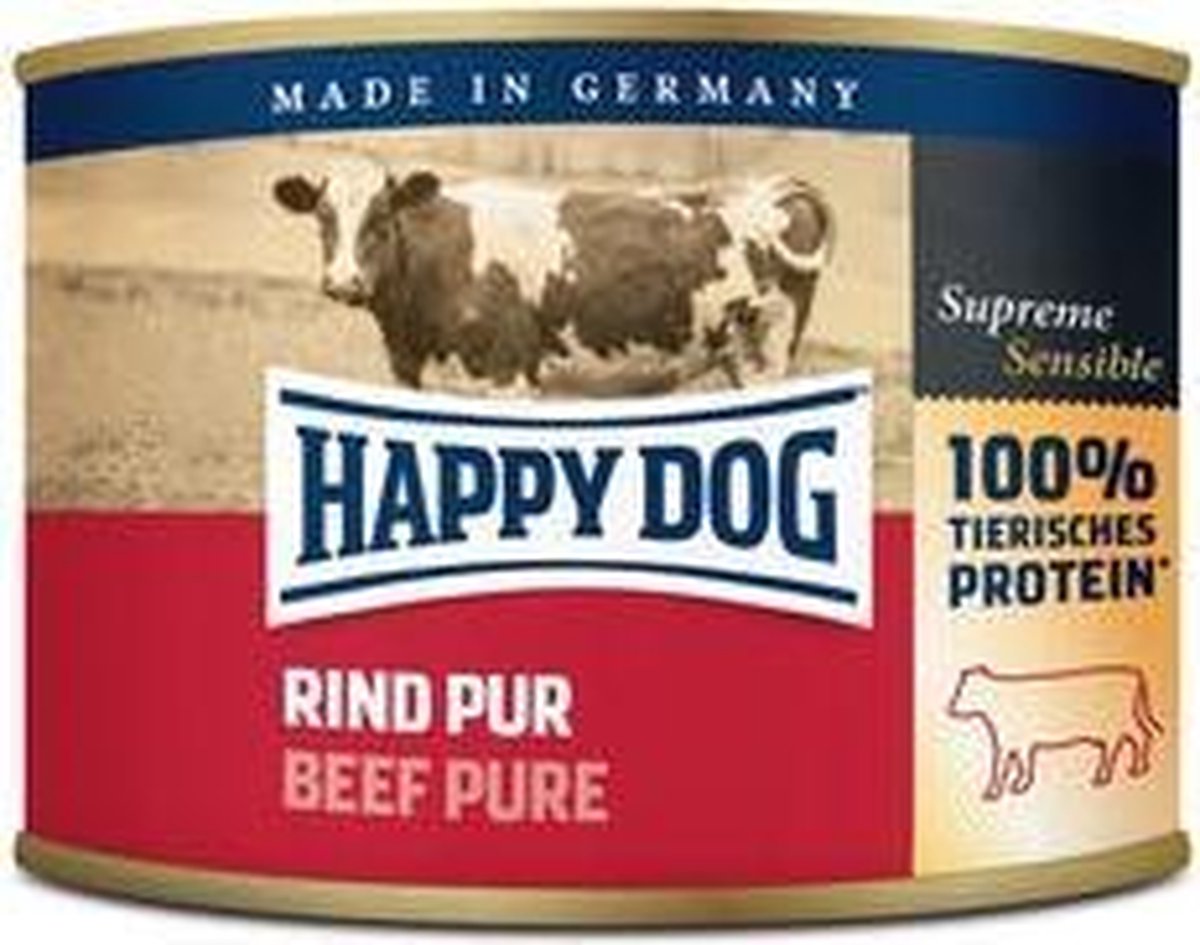 Happy Dog Rind Pur - rundvlees -  6 x 200g