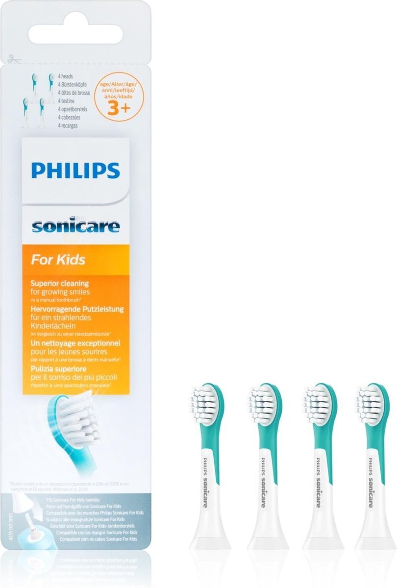 Philips Sonicare For Kids HX6034/33 - Opzetborstels - 4 stuks - Philips