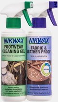 NIKWAX TWIN PACK FABRIC & LEATHER SPRAY/FOOTWEAR CLEANING GEL, 300ML