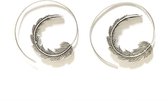 BOHO hoops Feather zilverkleurig