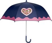 Playshoes - Kinder paraplu met Hart & stippen - Donkerblauw - maat Onesize