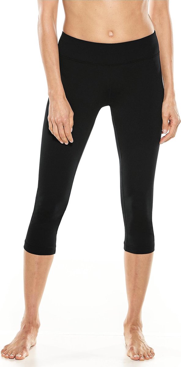 Coolibar UV zwemlegging Dames - Zwart - Maat XXL