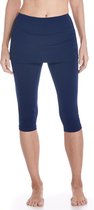 Coolibar UV zwemlegging met rokje Dames - Donkerblauw - Maat M