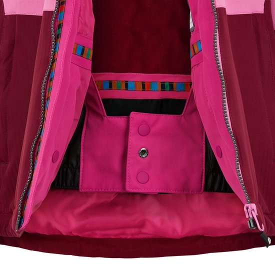 Color Kids - Ski-jas voor meisjes - Colorblock - Fuchsia Roze - maat 152cm  | bol.com