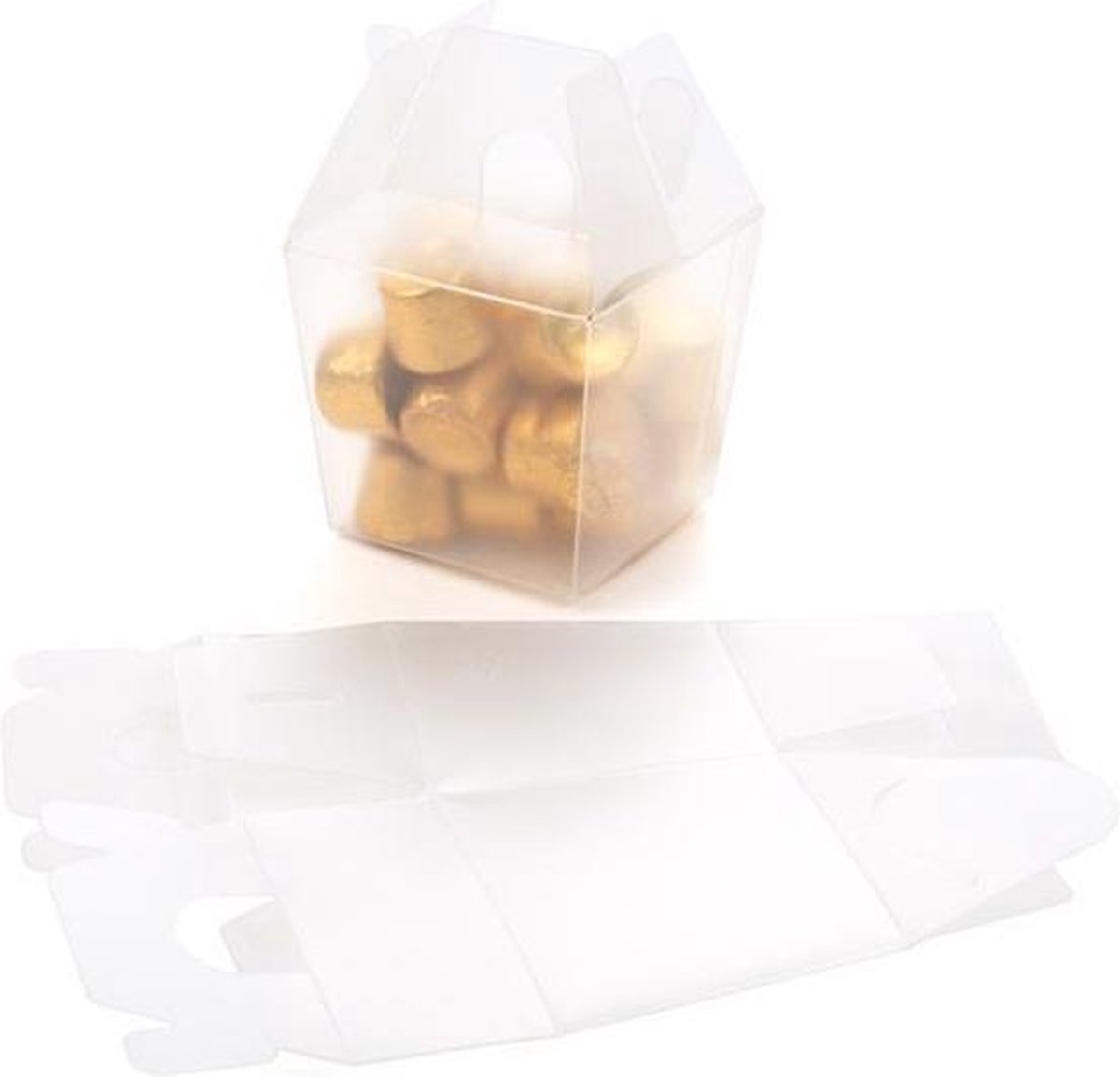 Goedkoopste Mini frosted takeaway doos 6 x 5.1 x 5.4 cm (25 stuks
