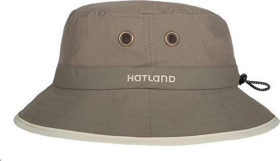 Hatland - UV Bucket hoed voor heren - Sal - anti-muggen - Olijfgroen - maat S/M (56CM)