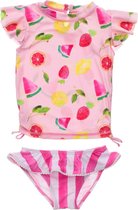 Snapper Rock - UV-zwemset voor baby meisjes - Korte mouwen - Fruit Fiesta - Roze - maat 80-86cm