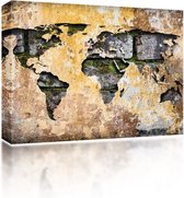 Canvas Sound Art antique map - antique world map, 41 x 51 cm