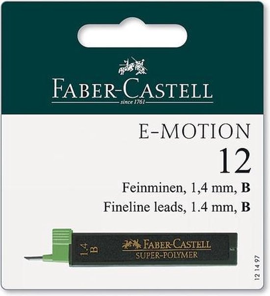 Foto: Faber castell potloodstiftjes fc 1 4mm b super polymer blister