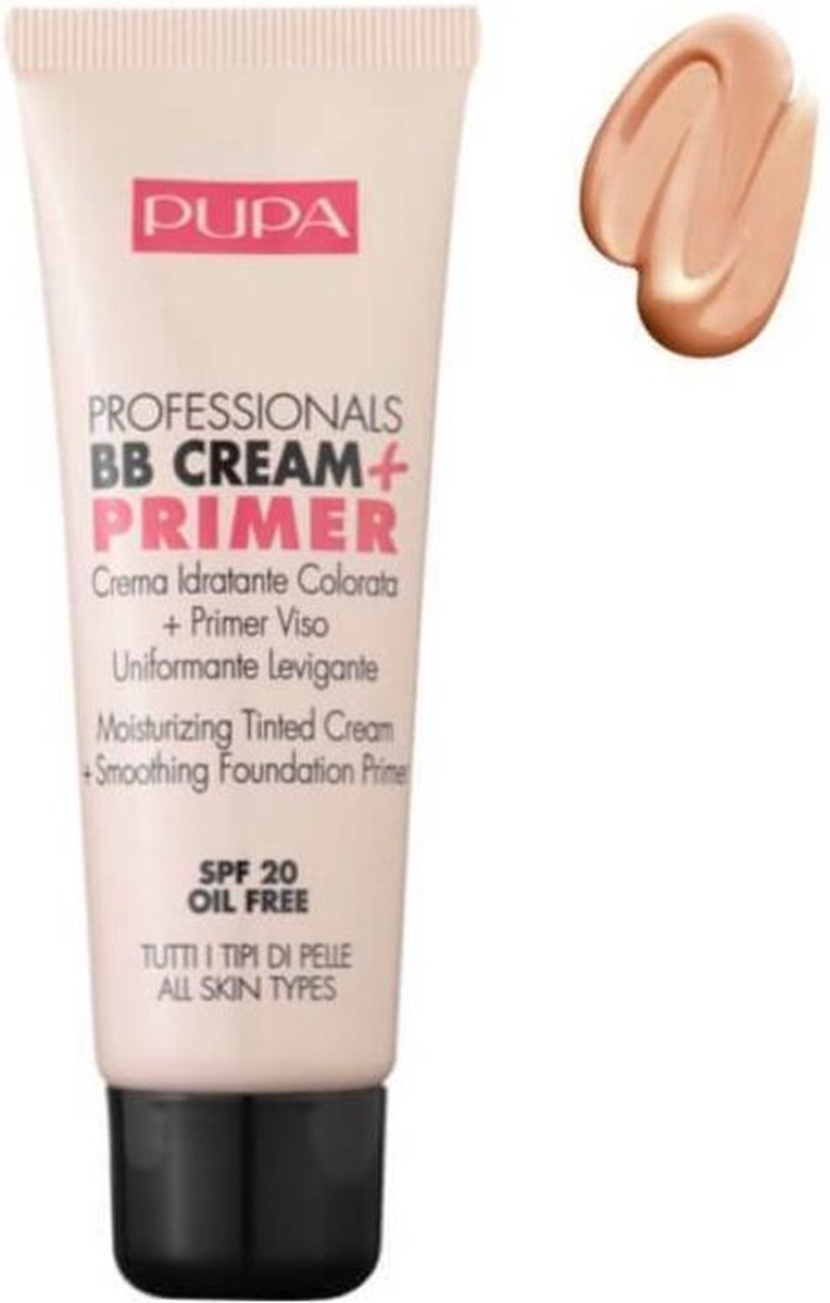 Pupa Milano BB Cream + Primer For Combination To Oily Skin - 001 Nude | bol