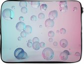 Laptophoes 17 inch 41x32 cm - Bubbel Patroon - Macbook & Laptop sleeve Bubbels in pastelkleuren - Laptop hoes met foto