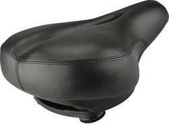 Gel Fietszadel Met Uitsparing - Zwart / Rood - Trekking - Incl
