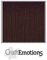 CraftEmotions linnenkarton 10 vel chocolade 27x13,5cm 250gr / LHC-79