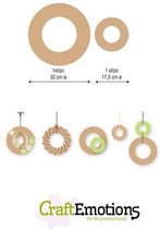 CraftEmotions MDF 2 ringen 32 - 17.5 centimeter x 6mm