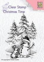 Nellies Choice Clearstempel - Christmas time Sneeuwman&konij CT026 56x80mm