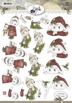 3D Knipvel - Precious Marieke - Wonderful Christmas - Kerstkindjes 10 stuks