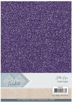 Card Deco Essentials Glitter Paper Dark Purple