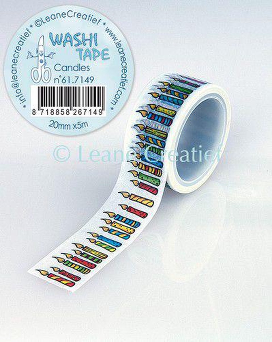 LeCrea - Washi tape Kaarsjes, 20mmx5m. 617.149