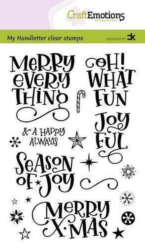 Foto: Clearstamps a6 handlettering merry x mas eng carla kamphuis