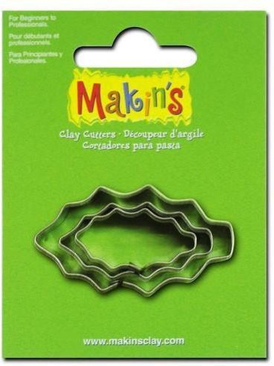Makin'Clay Uitsteekvorm set hulstblad ca. 2 - 4 cm