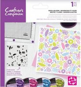 Crafter's Companion Background Rotation Clearstamps - Buds And Blooms