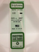 Evergreen 110 Strip 0,4mmX0,5mmX35cm - 10 stuks Styreen