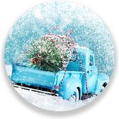 Wandcirkel Christmas Truck