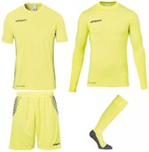 Uhlsport Score Goalkeeper Set  Sportshirt performance - Maat 128  - Unisex - neon geel/zwart